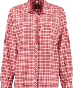 OS-Trachten Trachtenbluse Cinuli In Weinrot