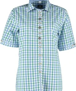 OS-Trachten Trachtenbluse Clayar In Mittelgrün