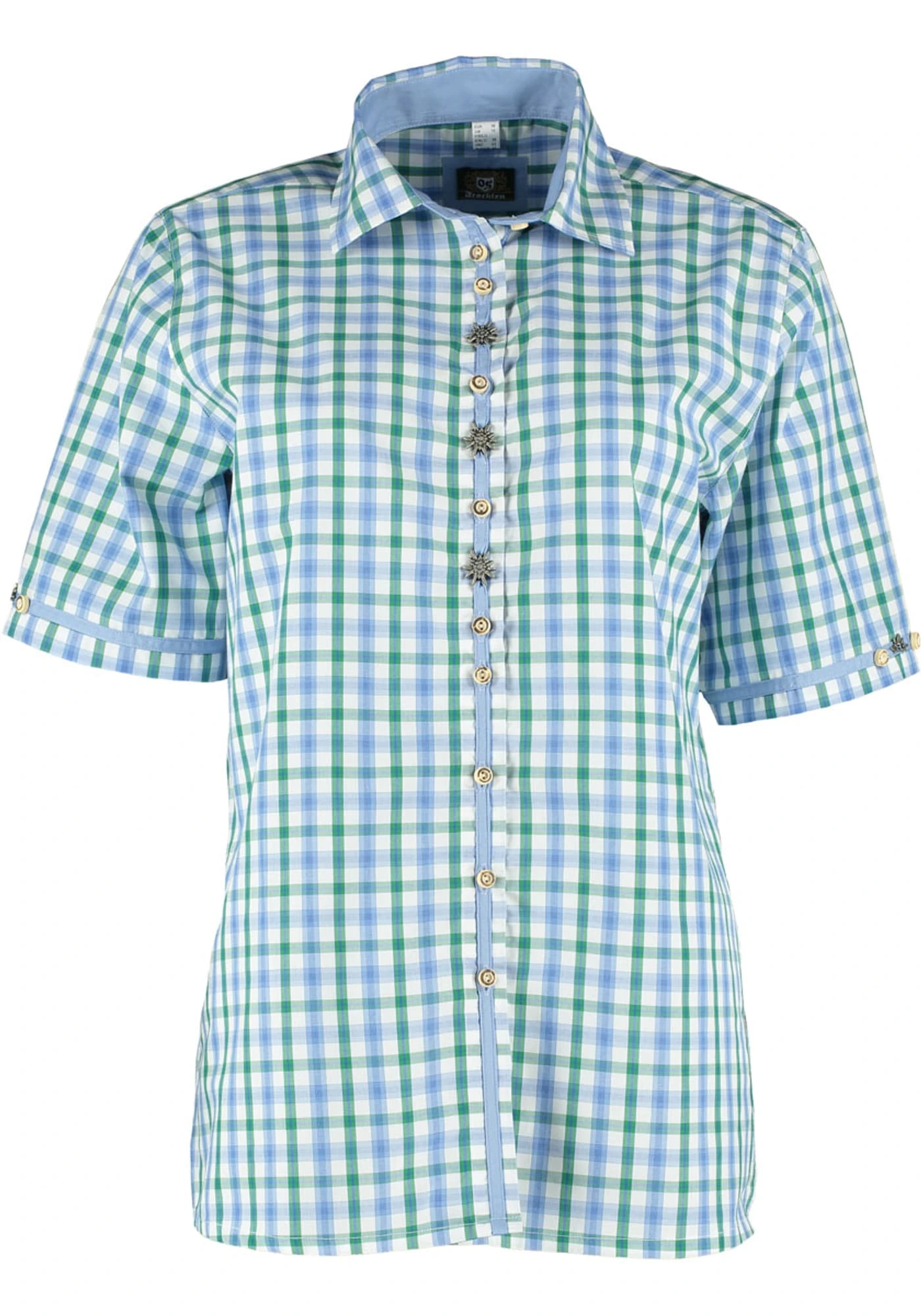 OS-Trachten Trachtenbluse Clayar In Mittelgrün 3 OS-Trachten Trachtenbluse Clayar In Mittelgrün