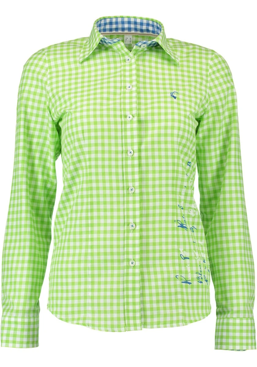 OS-Trachten Trachtenbluse Cridam In Giftgrün 5 OS-Trachten Trachtenbluse Cridam In Giftgrün – Bild 3