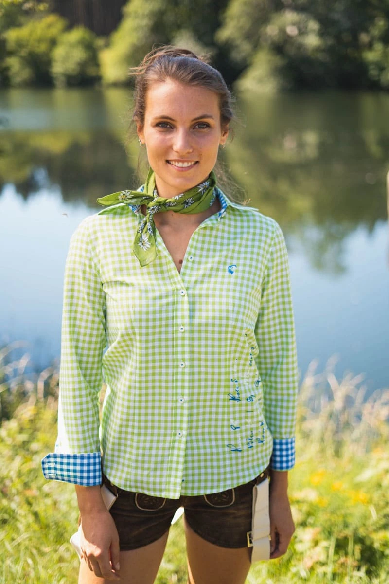 OS-Trachten Trachtenbluse Cridam In Giftgrün 7 OS-Trachten Trachtenbluse Cridam In Giftgrün – Bild 5