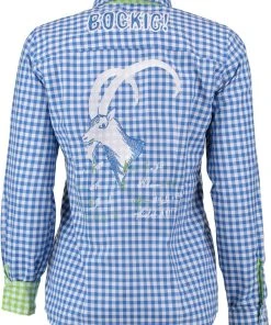 OS-Trachten Trachtenbluse Cridam In Mittelblau -Stockerpoint Verkaufsgeschäft os trachten trachtenbluse cridam in mittelblau 3