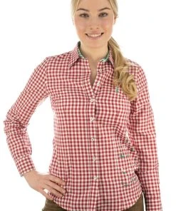 OS-Trachten Trachtenbluse Cridam In Mittelrot