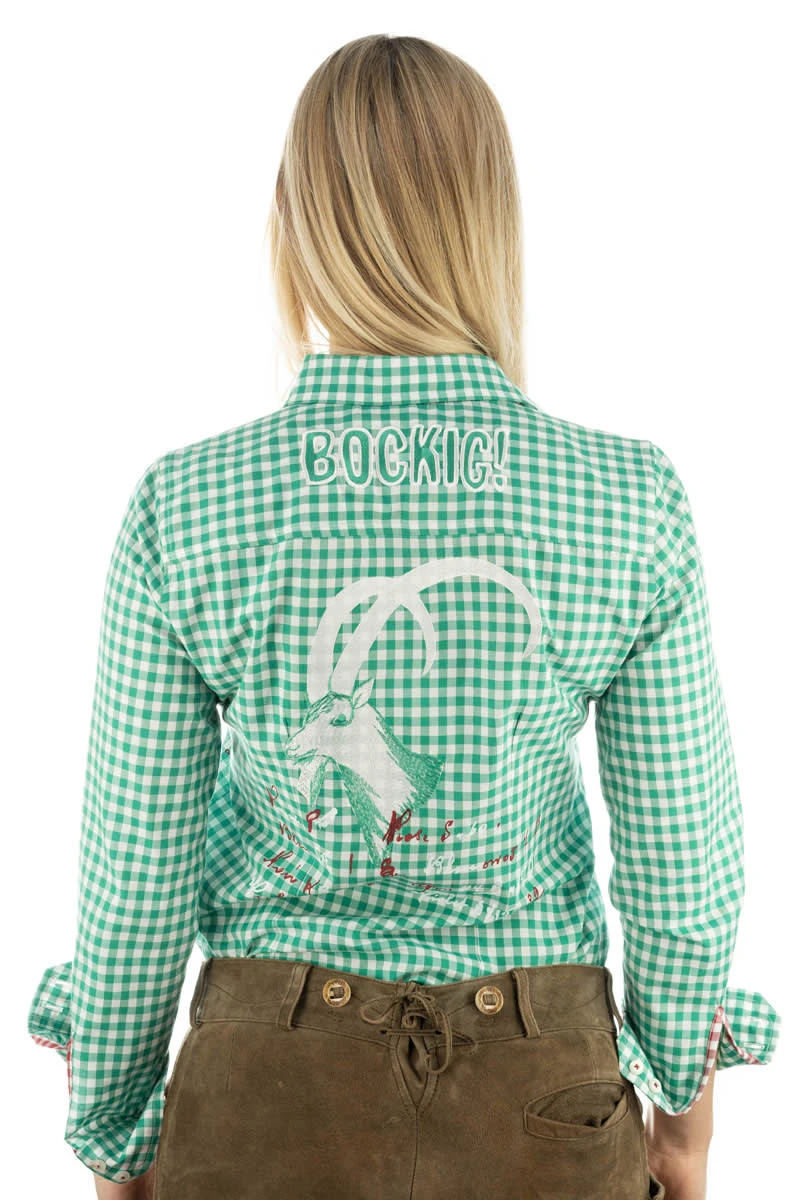 OS-Trachten Trachtenbluse Cridam In Trachtengrün 4 OS-Trachten Trachtenbluse Cridam In Trachtengrün – Bild 2