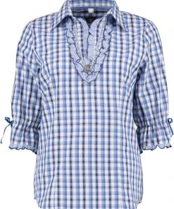 OS-Trachten Trachtenbluse Ekosat In Jeans