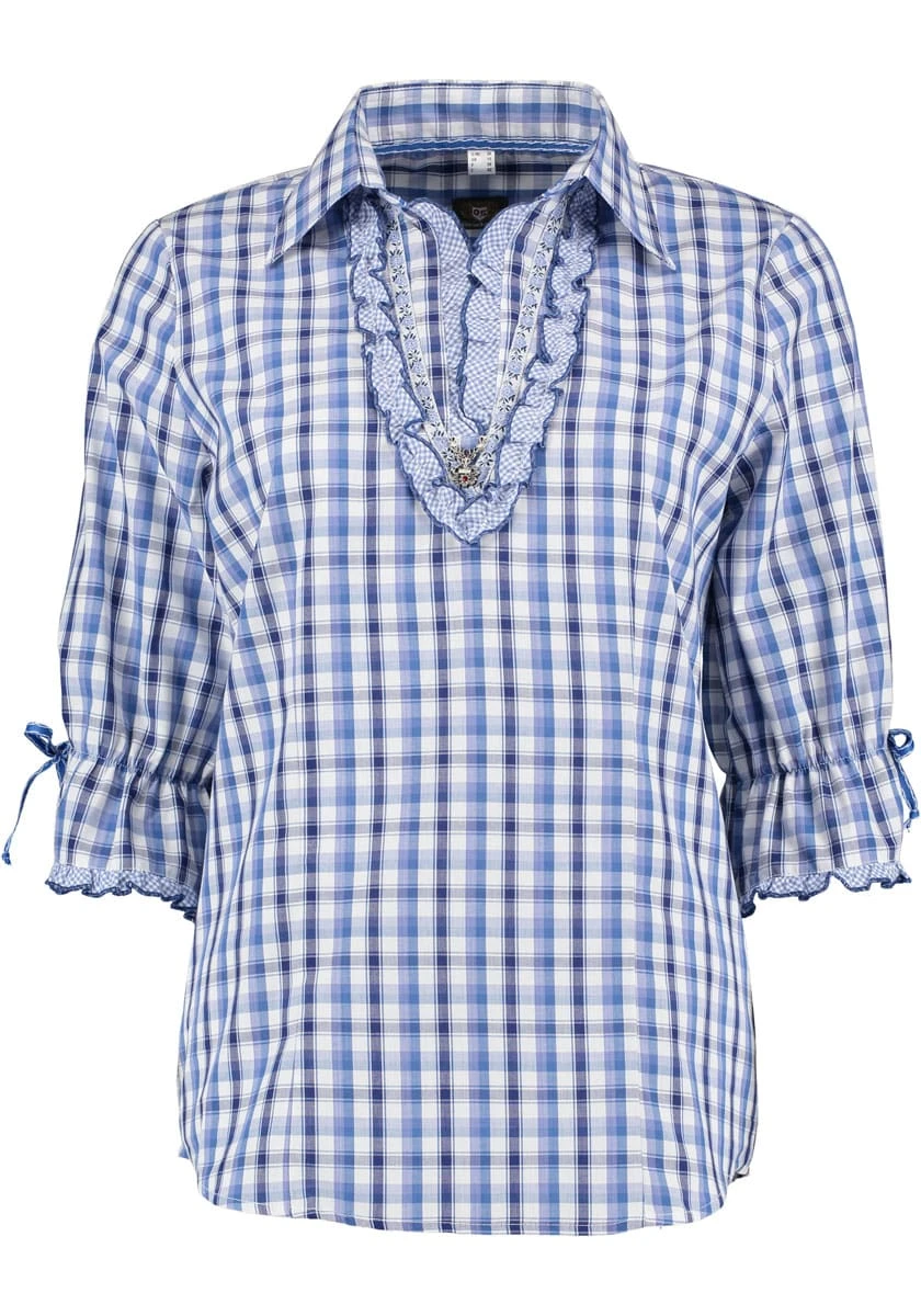 OS-Trachten Trachtenbluse Ekosat In Jeans 3 OS-Trachten Trachtenbluse Ekosat In Jeans