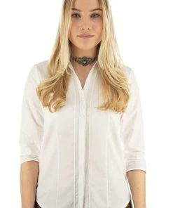 OS-Trachten Trachtenbluse Eqasa In Weiß