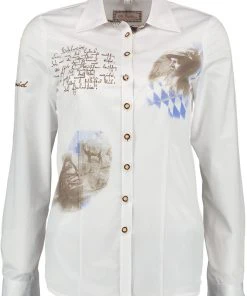 OS-Trachten Trachtenbluse Ferol In Weiß