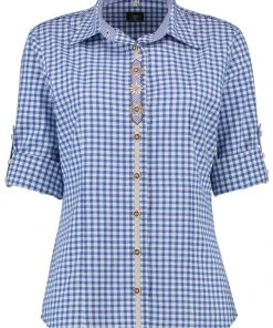 OS-Trachten Trachtenbluse Flosa In Mittelblau -Stockerpoint Verkaufsgeschäft os trachten trachtenbluse flosa in mittelblau 2