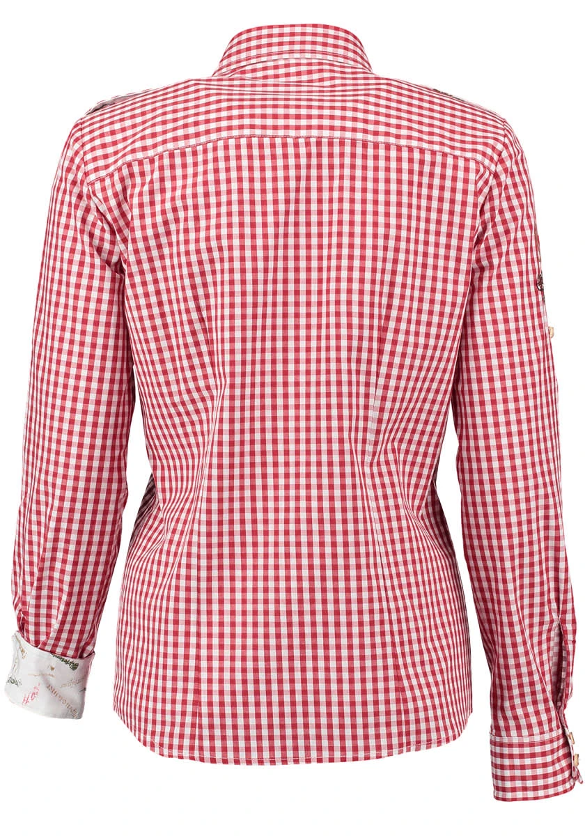 OS-Trachten Trachtenbluse Fronix In Mittelrot 8 OS-Trachten Trachtenbluse Fronix In Mittelrot – Bild 6