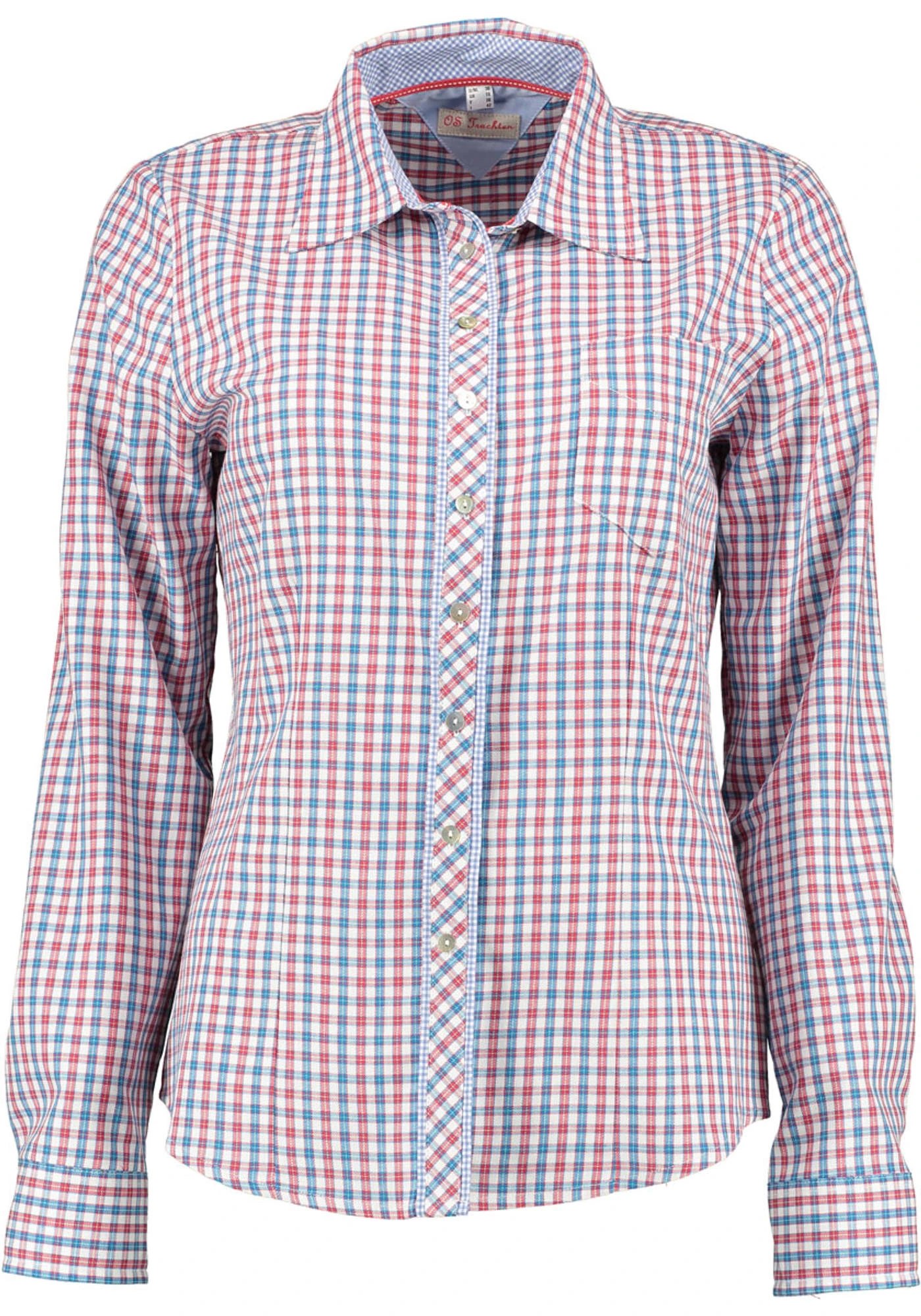 OS-Trachten Trachtenbluse Godoyo In Mittelrot 3 OS-Trachten Trachtenbluse Godoyo In Mittelrot