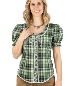 OS-Trachten Trachtenbluse Klosy In Trachtengrün