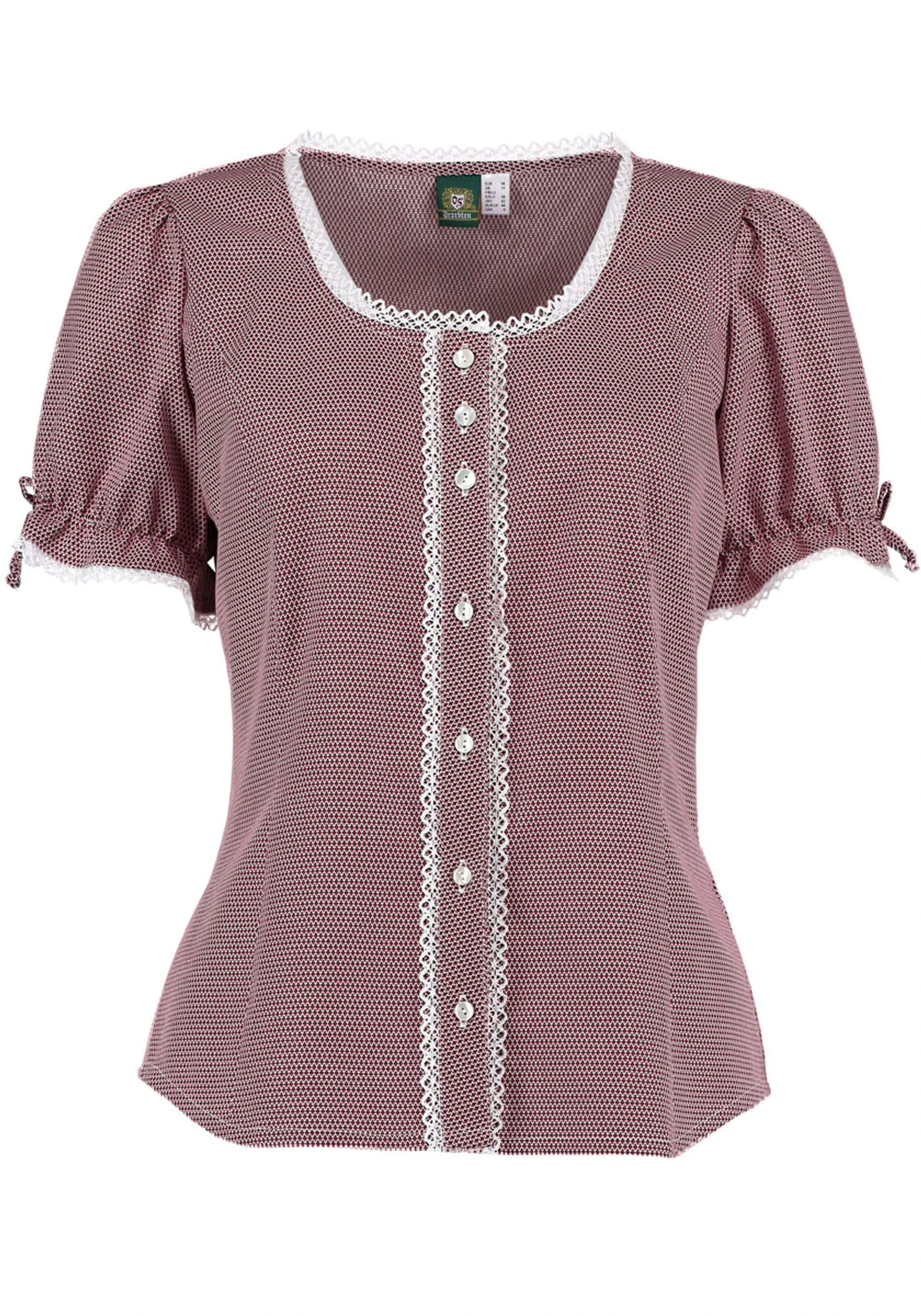 OS-Trachten Trachtenbluse Mikun In Hochrot 3 OS-Trachten Trachtenbluse Mikun In Hochrot