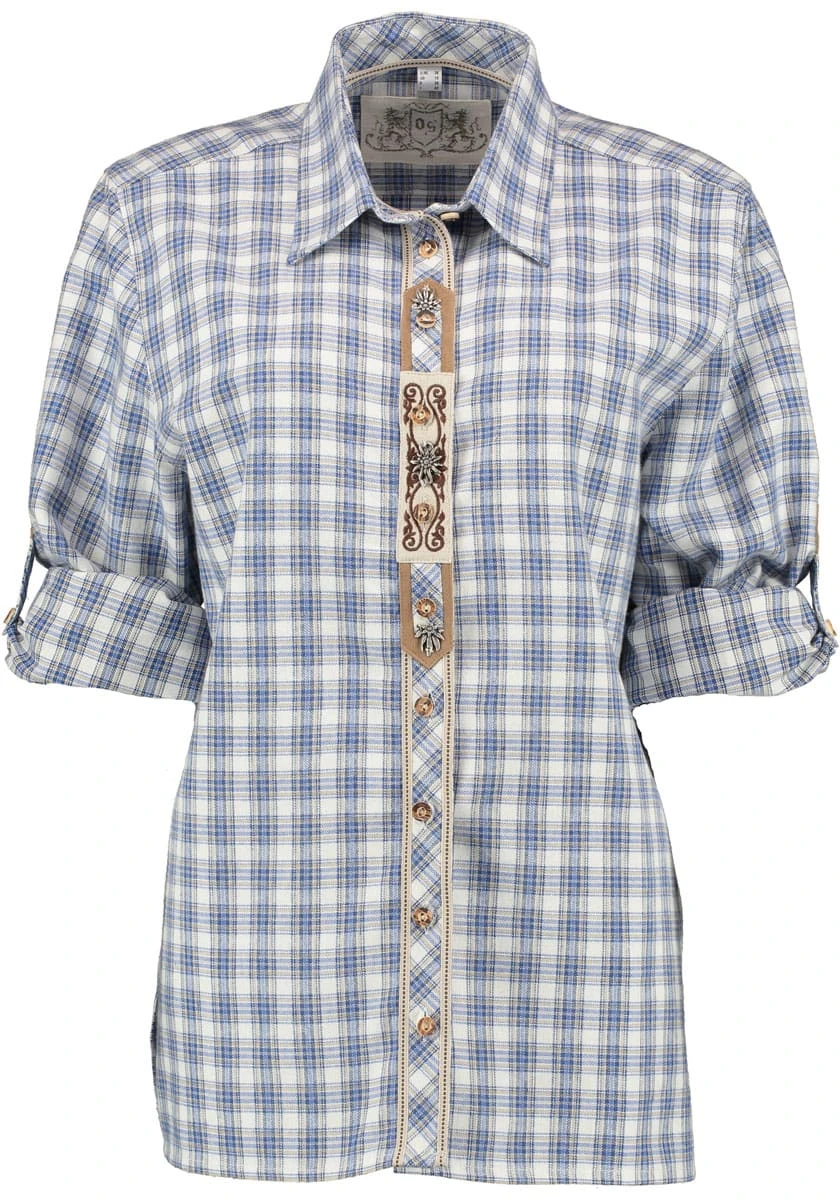 OS-Trachten Trachtenbluse Modaya In Jeans 5 OS-Trachten Trachtenbluse Modaya In Jeans – Bild 3