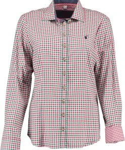 OS-Trachten Trachtenbluse Mukax In Dunkelgrün