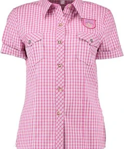 OS-Trachten Trachtenbluse Nolino In Dunkelrot