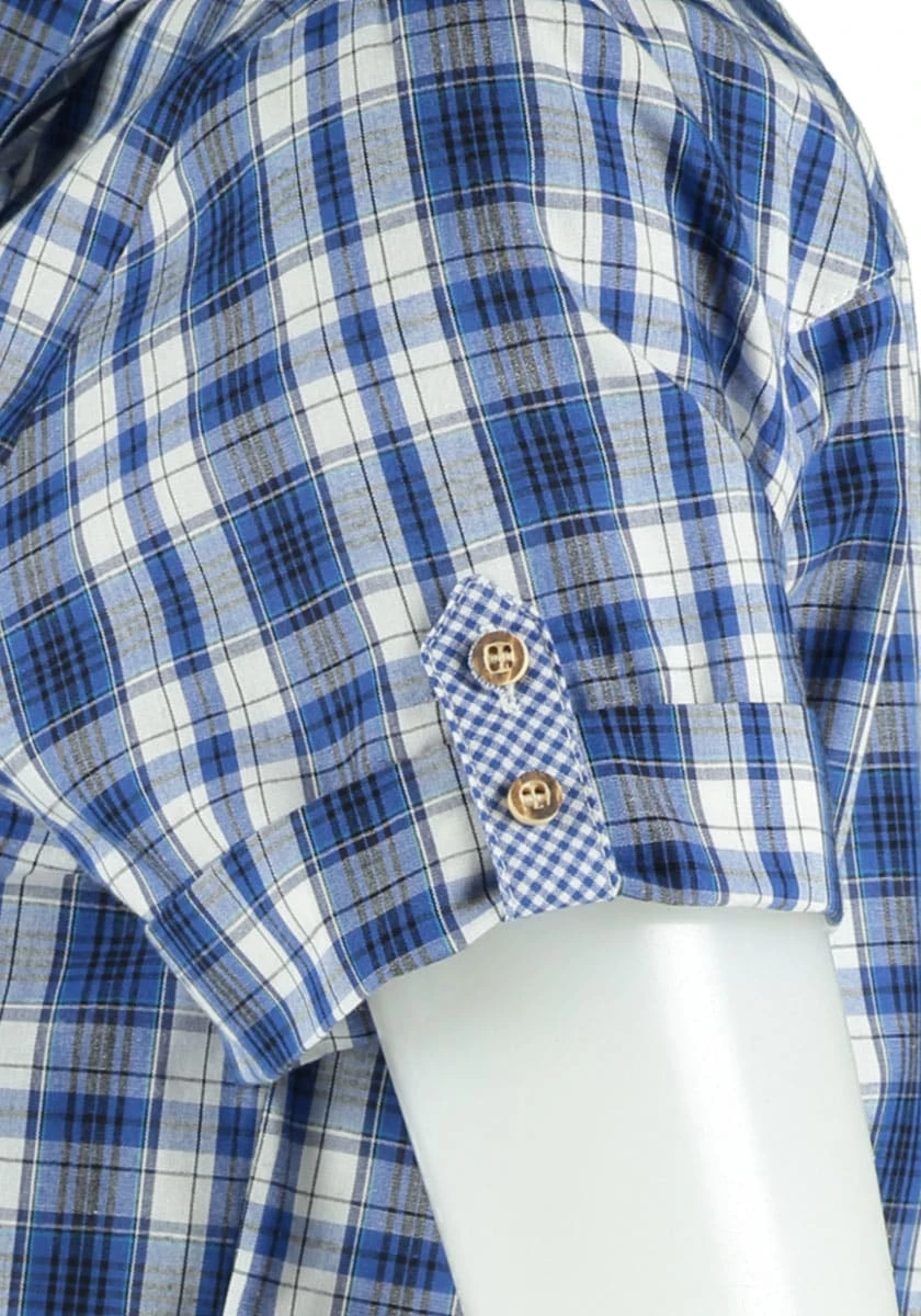 OS-Trachten Trachtenbluse Nootam In Dunkelblau 6 OS-Trachten Trachtenbluse Nootam In Dunkelblau – Bild 4