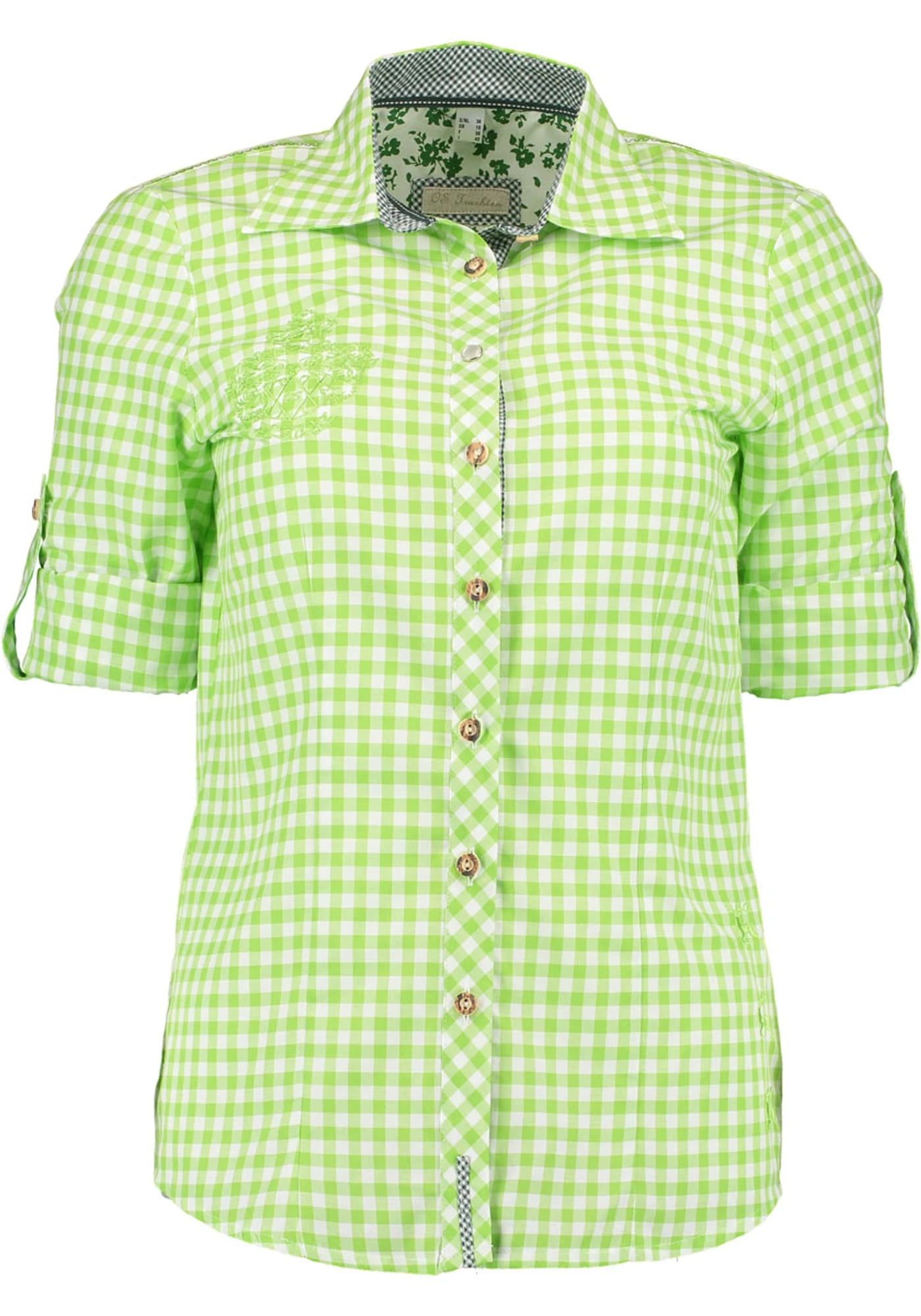 OS-Trachten Trachtenbluse Odibe In Giftgrün 5 OS-Trachten Trachtenbluse Odibe In Giftgrün – Bild 3