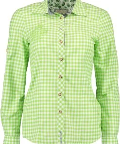 OS-Trachten Trachtenbluse Odibe In Giftgrün