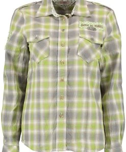 OS-Trachten Trachtenbluse Omupe In Giftgrün