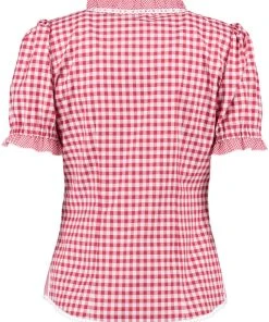 OS-Trachten Trachtenbluse Poror In Mittelrot -Stockerpoint Verkaufsgeschäft os trachten trachtenbluse poror in mittelrot 3