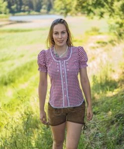 OS-Trachten Trachtenbluse Poror In Mittelrot -Stockerpoint Verkaufsgeschäft os trachten trachtenbluse poror in mittelrot 4