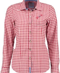 OS-Trachten Trachtenbluse Prati In Mittelrot