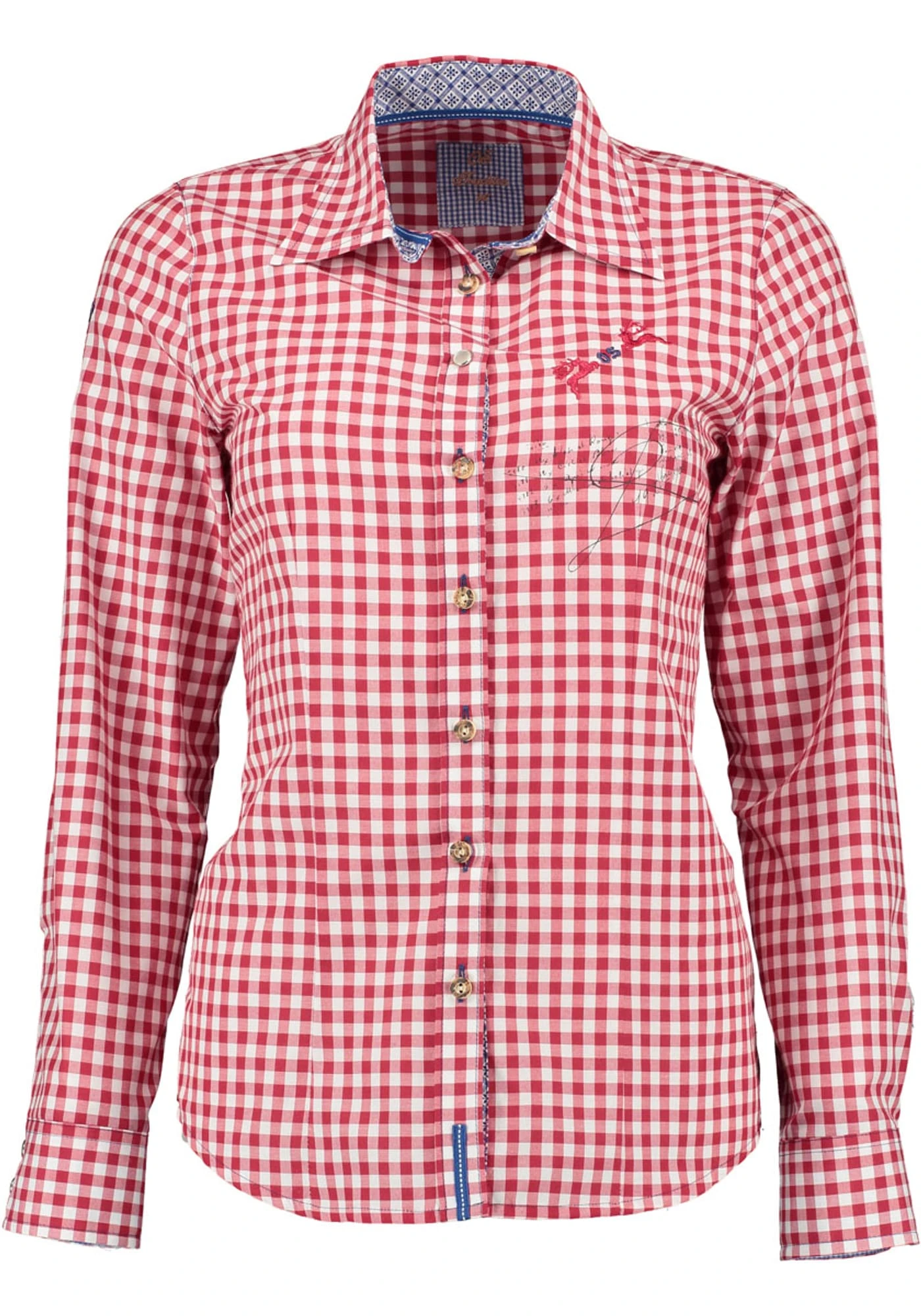 OS-Trachten Trachtenbluse Prati In Mittelrot 3 OS-Trachten Trachtenbluse Prati In Mittelrot
