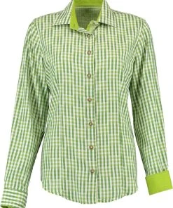OS-Trachten Trachtenbluse Prigmi In Giftgrün
