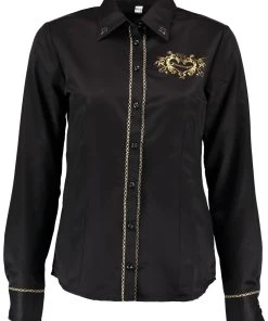 OS-Trachten Trachtenbluse Scurwu In Schwarz