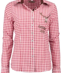 OS-Trachten Trachtenbluse Sequi In Mittelrot