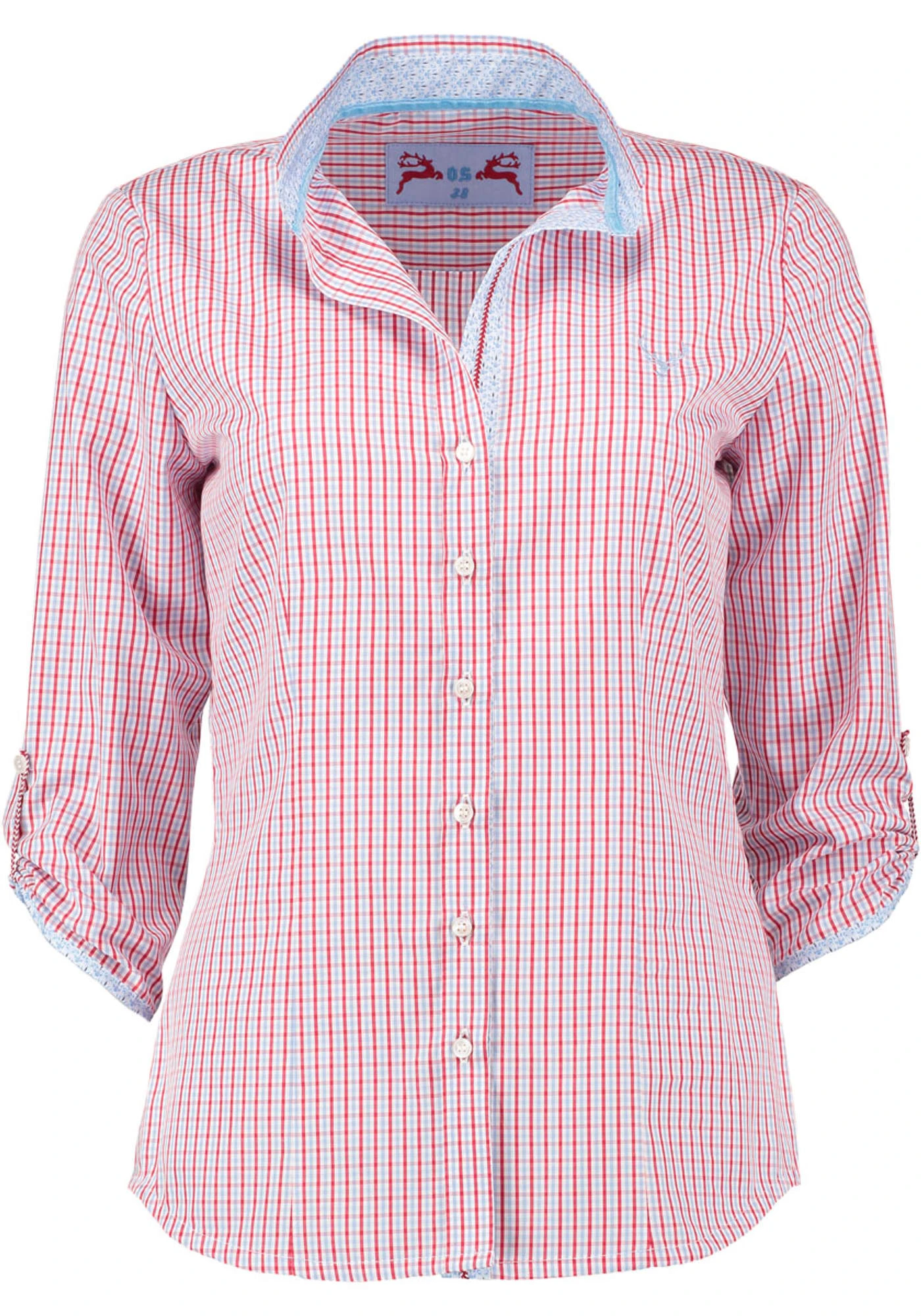 OS-Trachten Trachtenbluse Smavy In Mittelrot 5 OS-Trachten Trachtenbluse Smavy In Mittelrot – Bild 3