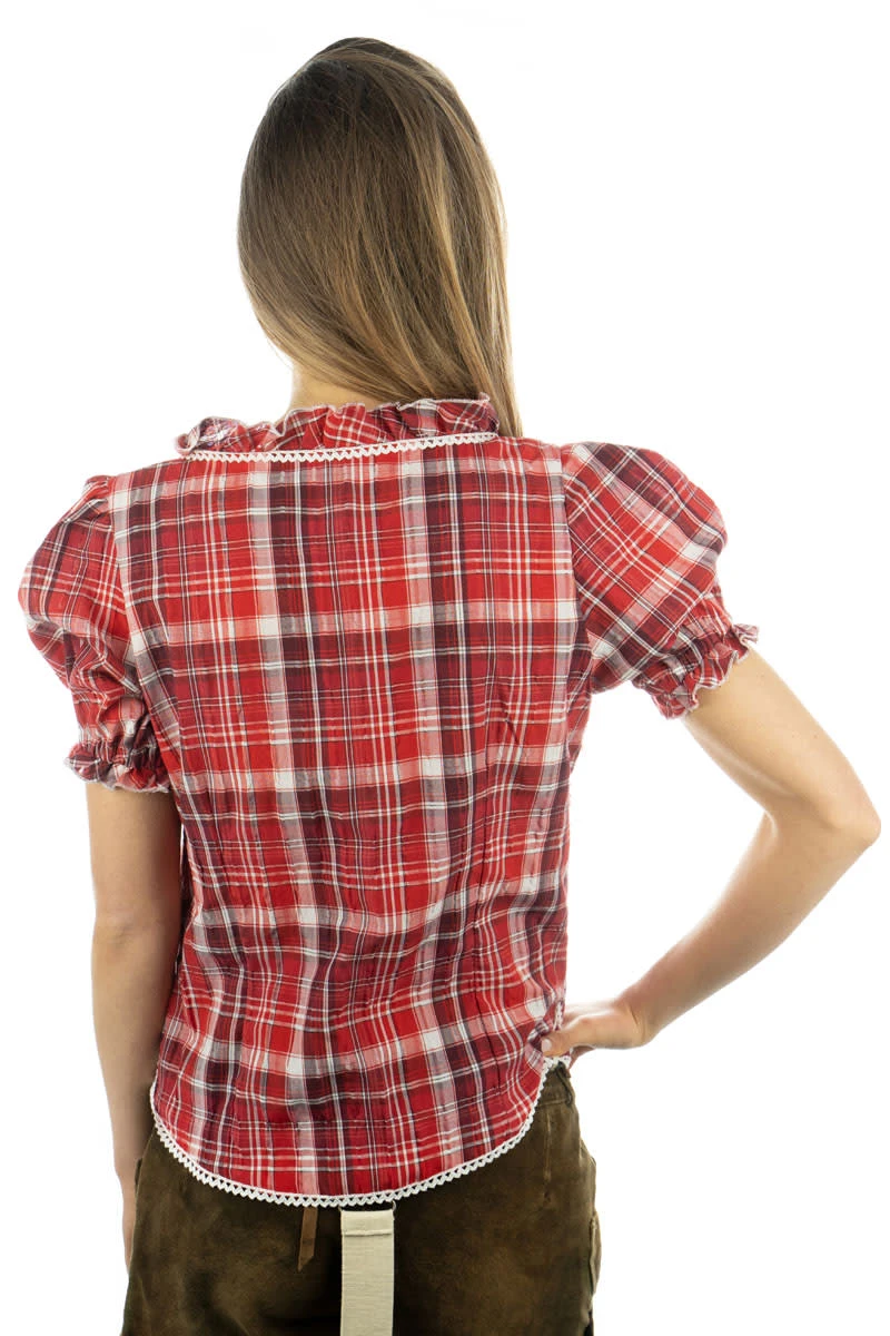 OS-Trachten Trachtenbluse Smussu In Mittelrot 4 OS-Trachten Trachtenbluse Smussu In Mittelrot – Bild 2