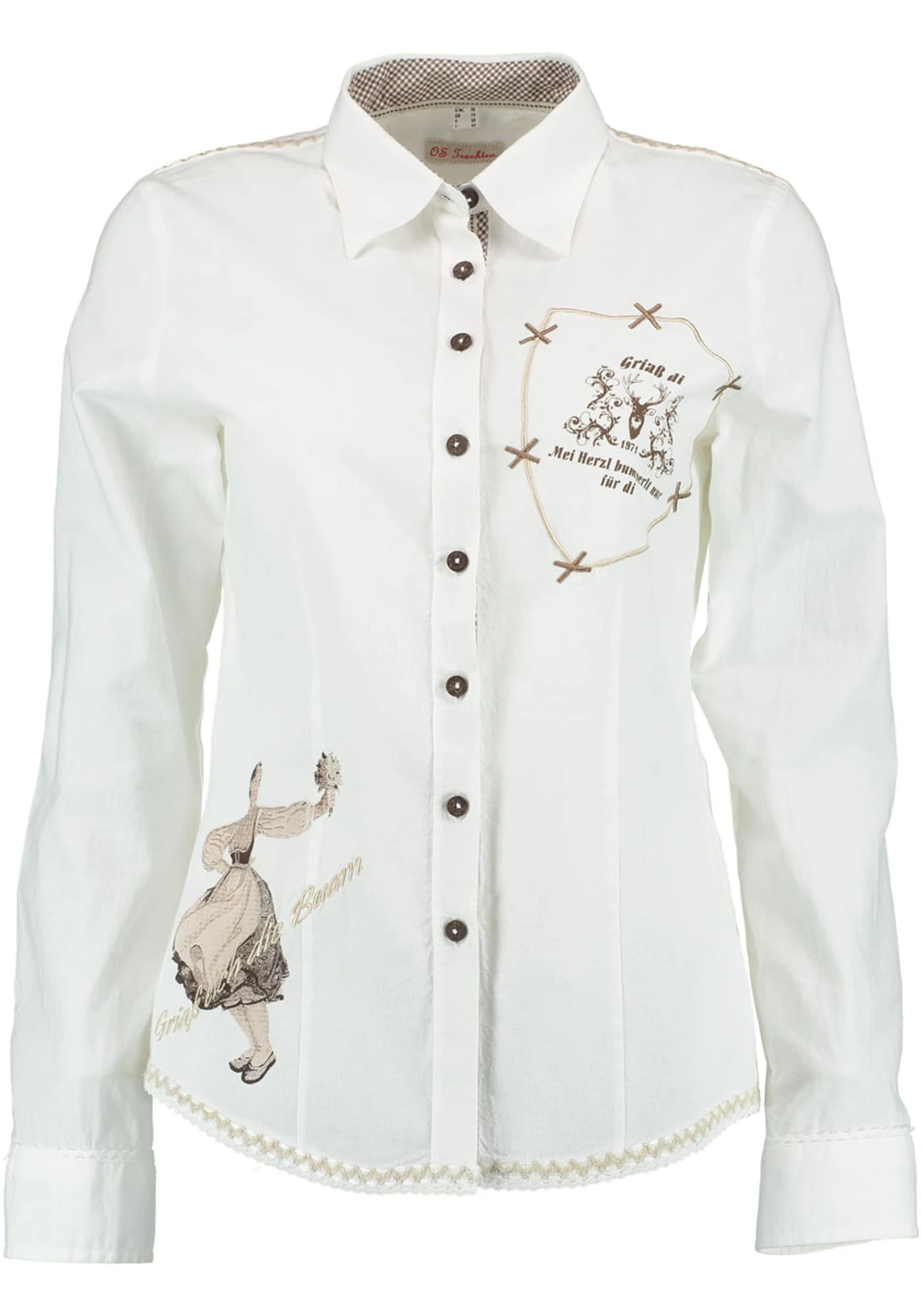 OS-Trachten Trachtenbluse Spaci In Weiß 5 OS-Trachten Trachtenbluse Spaci In Weiß – Bild 3