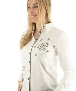 OS-Trachten Trachtenbluse Spaci In Weiß