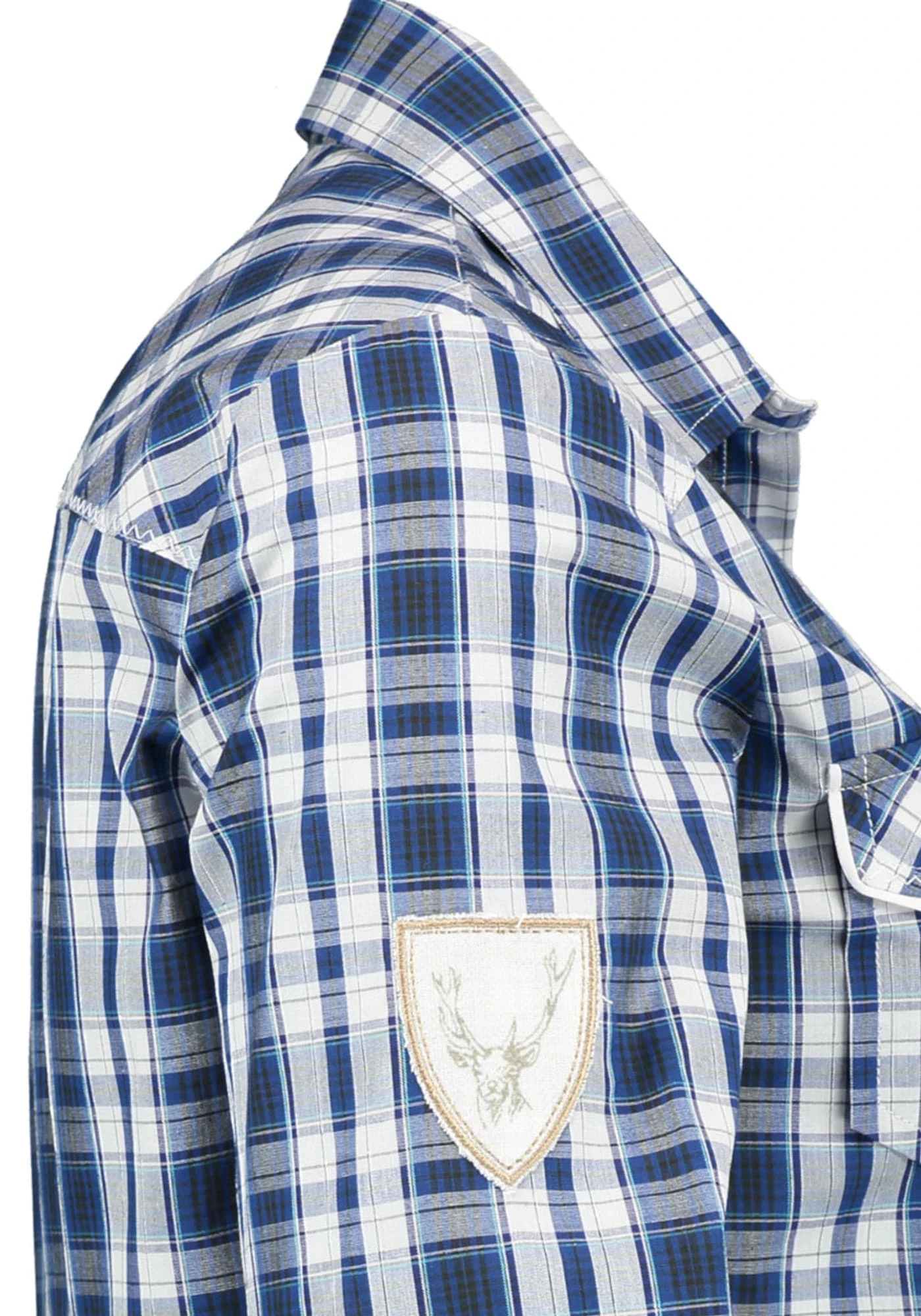 OS-Trachten Trachtenbluse Troyos In Dunkelblau 5 OS-Trachten Trachtenbluse Troyos In Dunkelblau – Bild 3