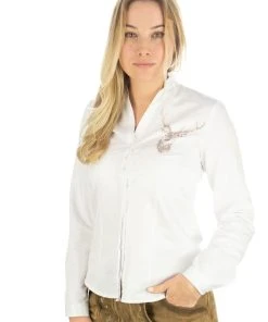 OS-Trachten Trachtenbluse Unazo In Weiß