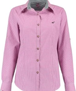 OS-Trachten Trachtenbluse Ututu In Dunkelrot