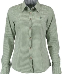 OS-Trachten Trachtenbluse Ututu In Khaki/schlamm