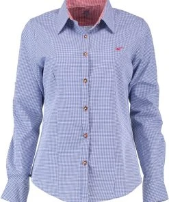 OS-Trachten Trachtenbluse Ututu In Mittelblau