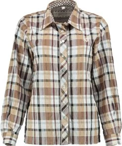 OS-Trachten Trachtenbluse Vebie In Hellbraun