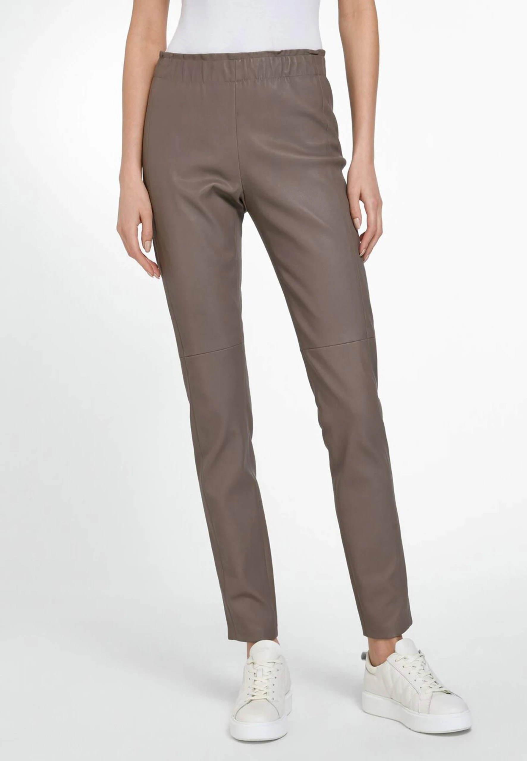 Peter Hahn Lederhose Leather In Greige 3 Peter Hahn Lederhose Leather In Greige