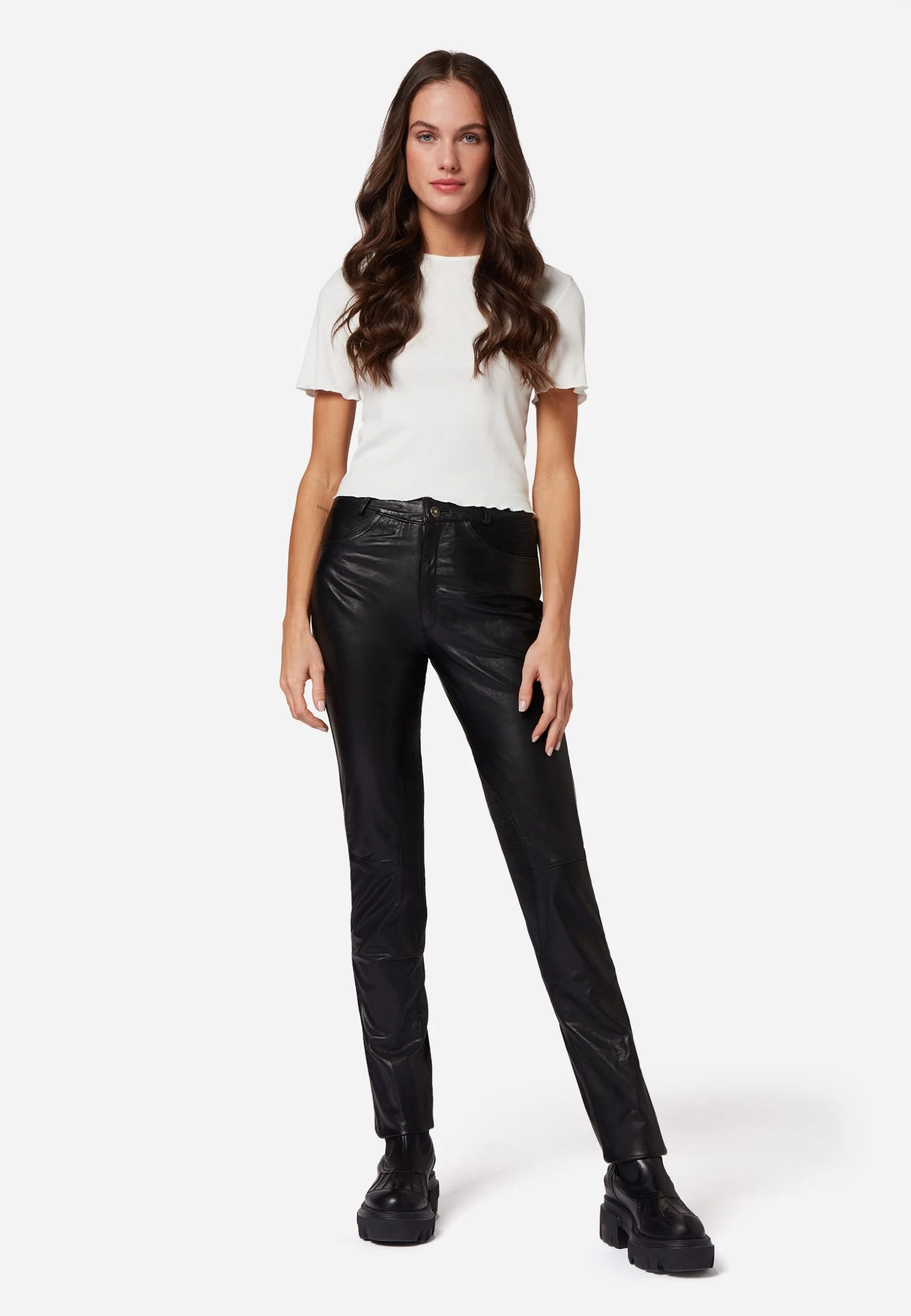 RICANO Lederhose 9810 In Schwarz 4 RICANO Lederhose 9810 In Schwarz – Bild 2