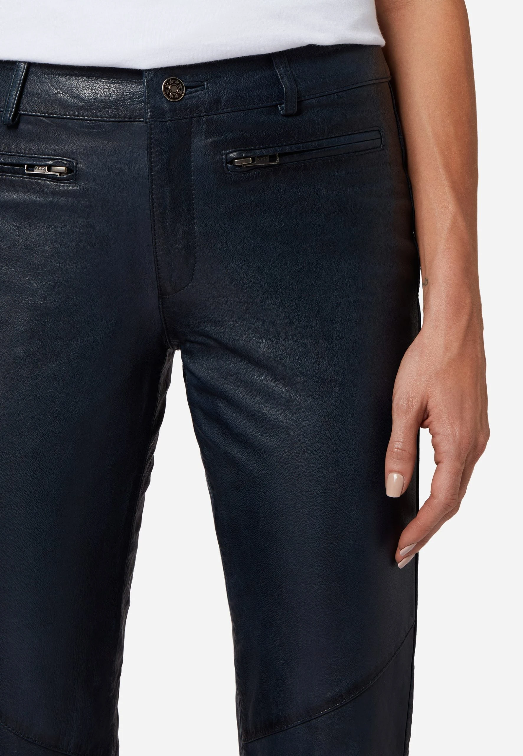 RICANO Lederhose Donna II In Blau 6 RICANO Lederhose Donna II In Blau – Bild 4