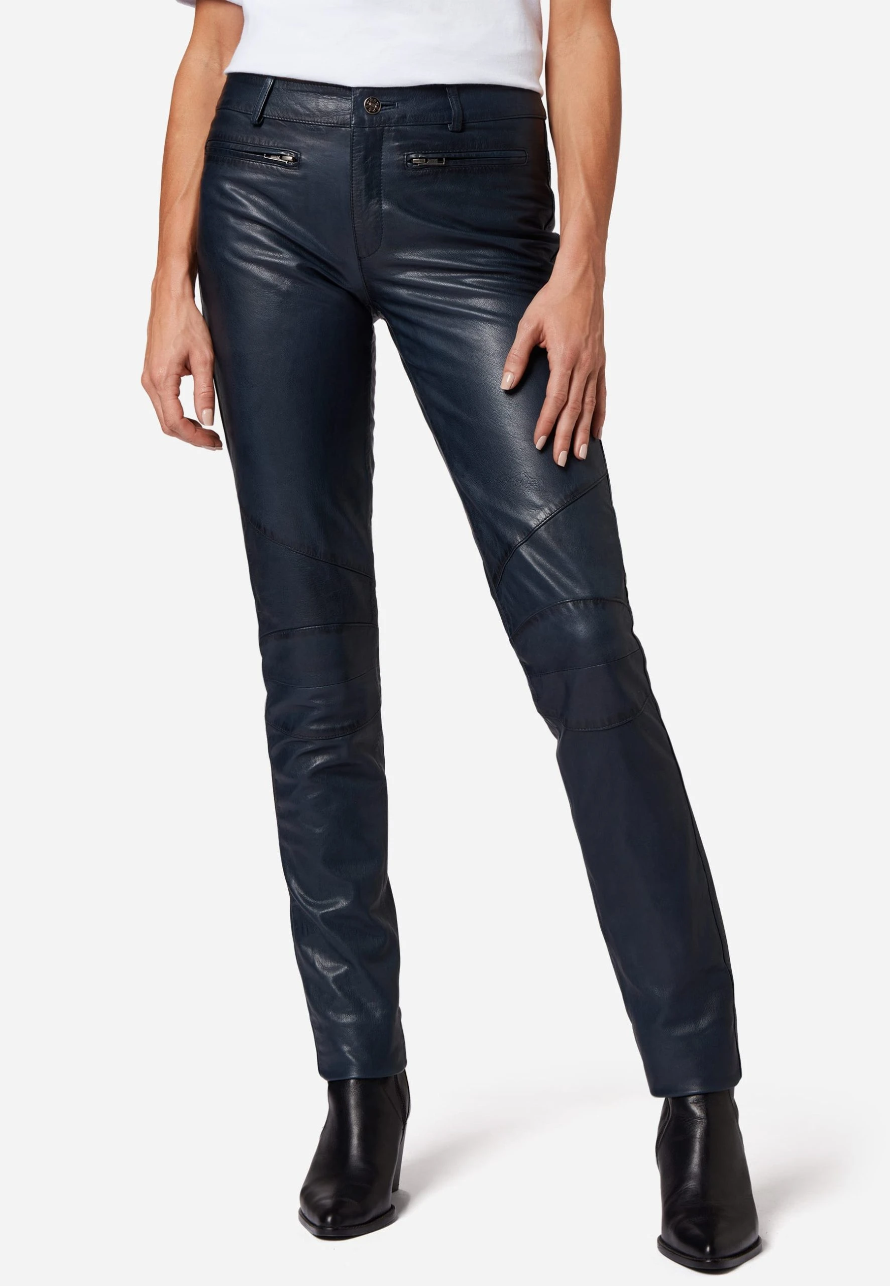 RICANO Lederhose Donna II In Blau 3 RICANO Lederhose Donna II In Blau
