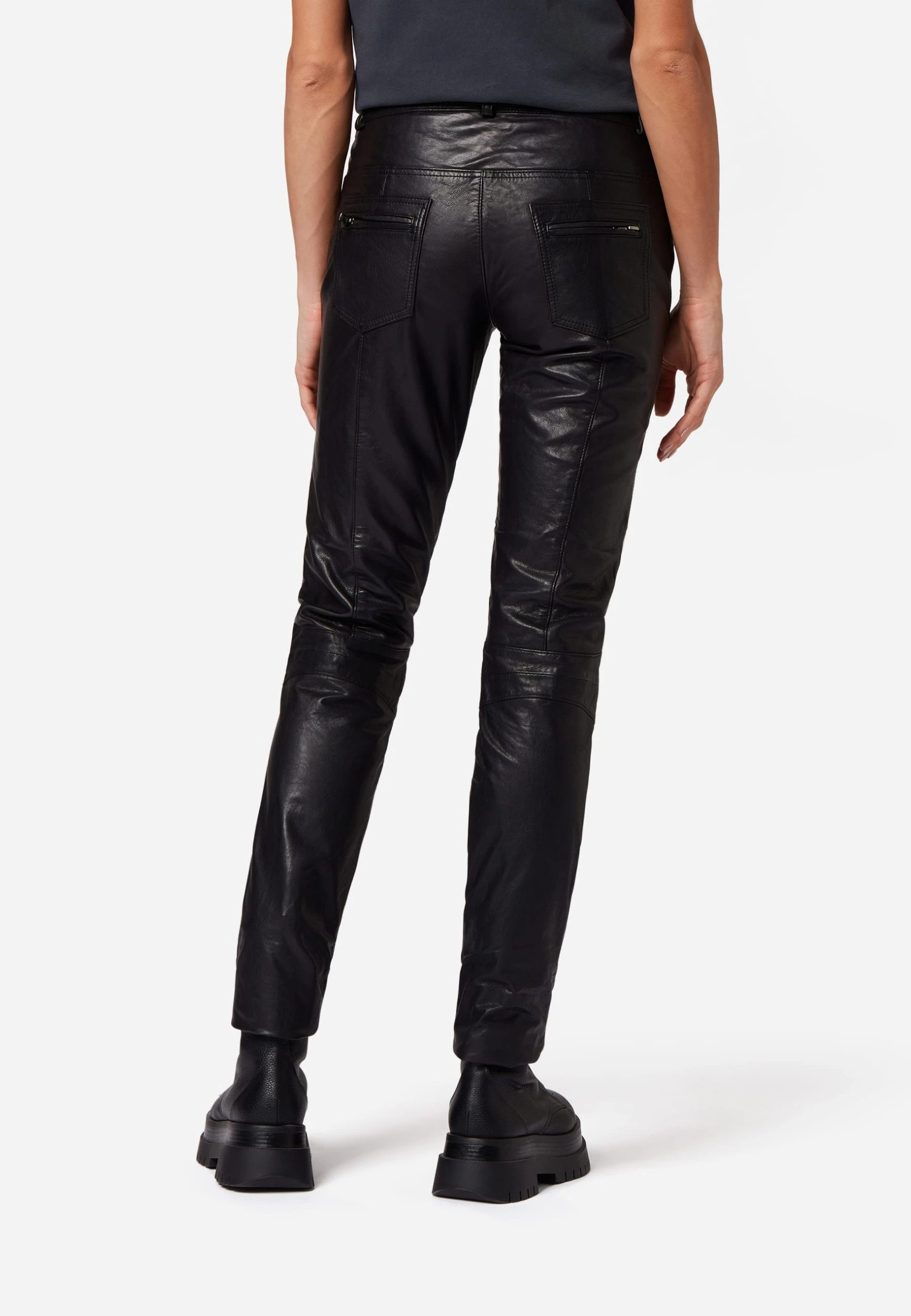 RICANO Lederhose Donna II In Schwarz 5 RICANO Lederhose Donna II In Schwarz – Bild 3