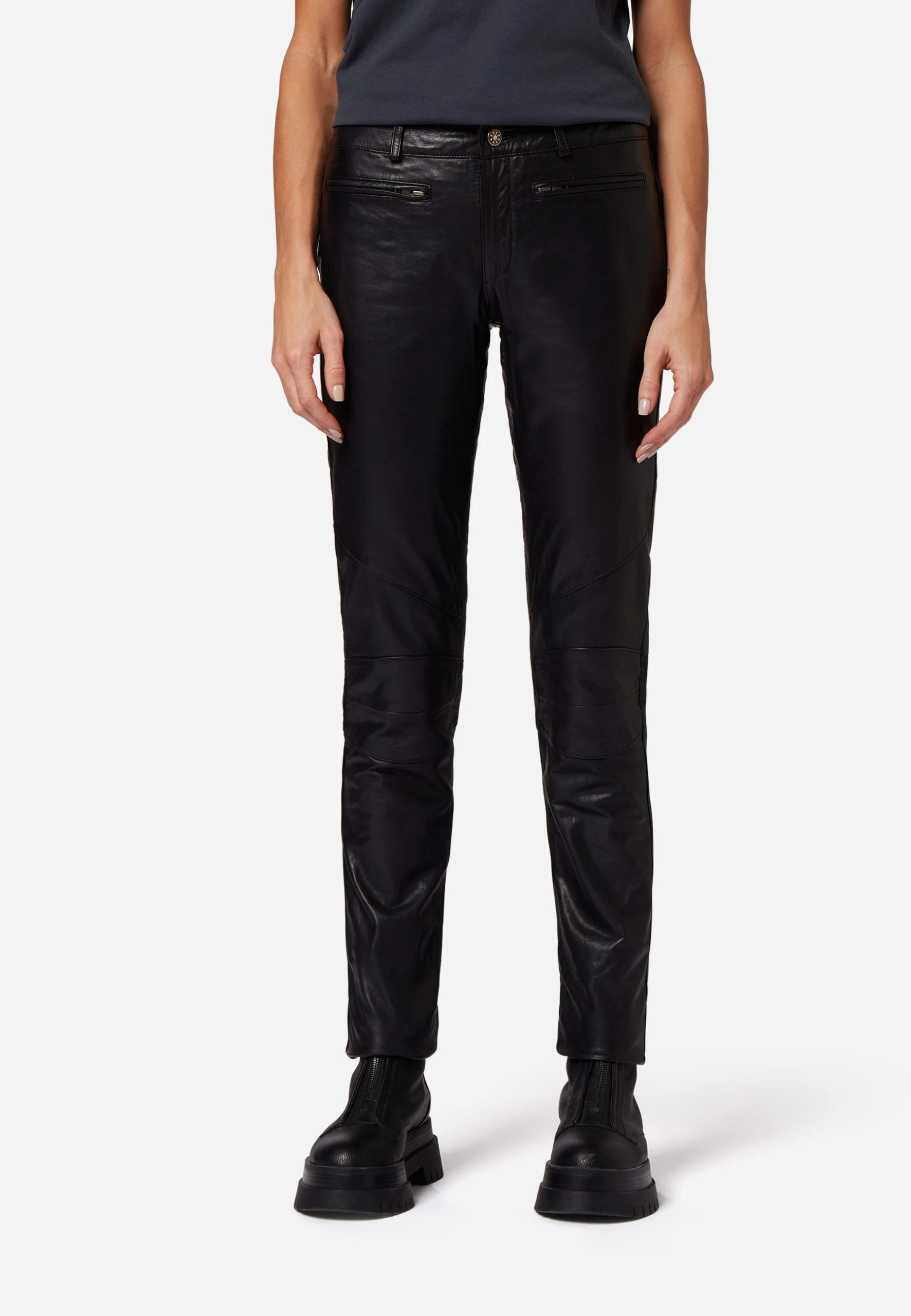 RICANO Lederhose Donna II In Schwarz 3 RICANO Lederhose Donna II In Schwarz