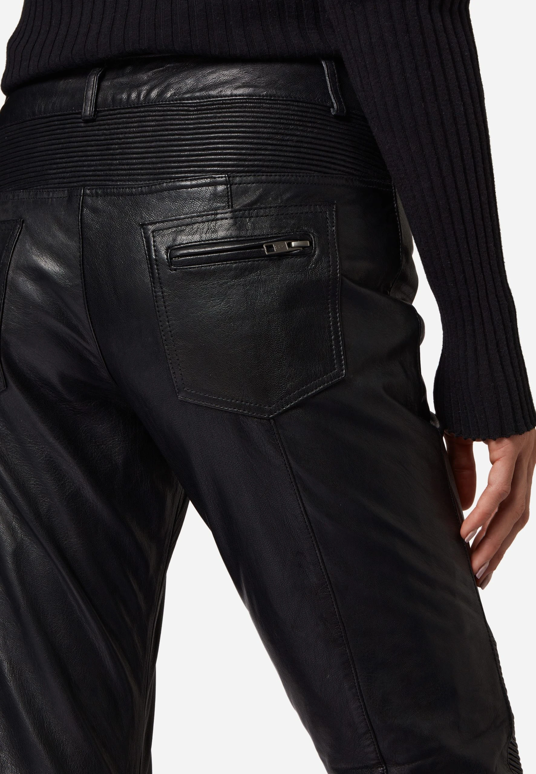 RICANO Lederhose Donna In Schwarz 6 RICANO Lederhose Donna In Schwarz – Bild 4