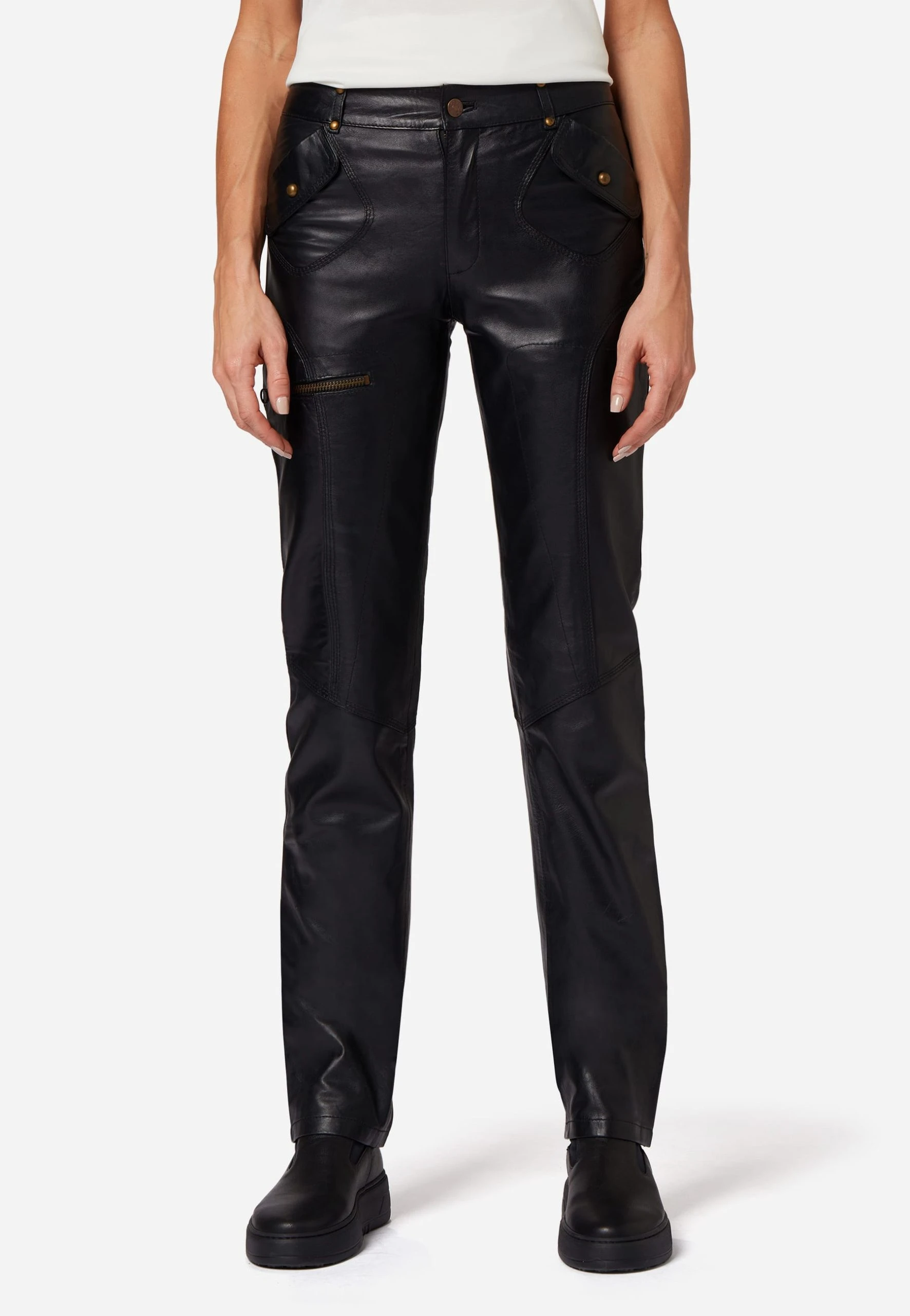 RICANO Lederhose Inspirit In Schwarz 3 RICANO Lederhose Inspirit In Schwarz