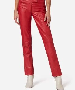 RICANO Lederhose Low Cut In Rot